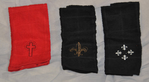 Embroidery on hand towels