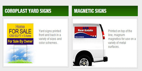 Yard and vehicle signs